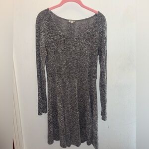 Eyeshadow Long Sleeve Knit Sweater Dress